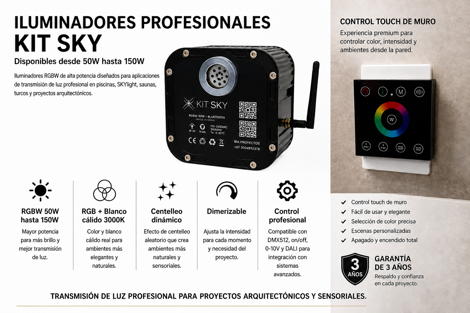 Iluminadores Profesionales Kit SKY