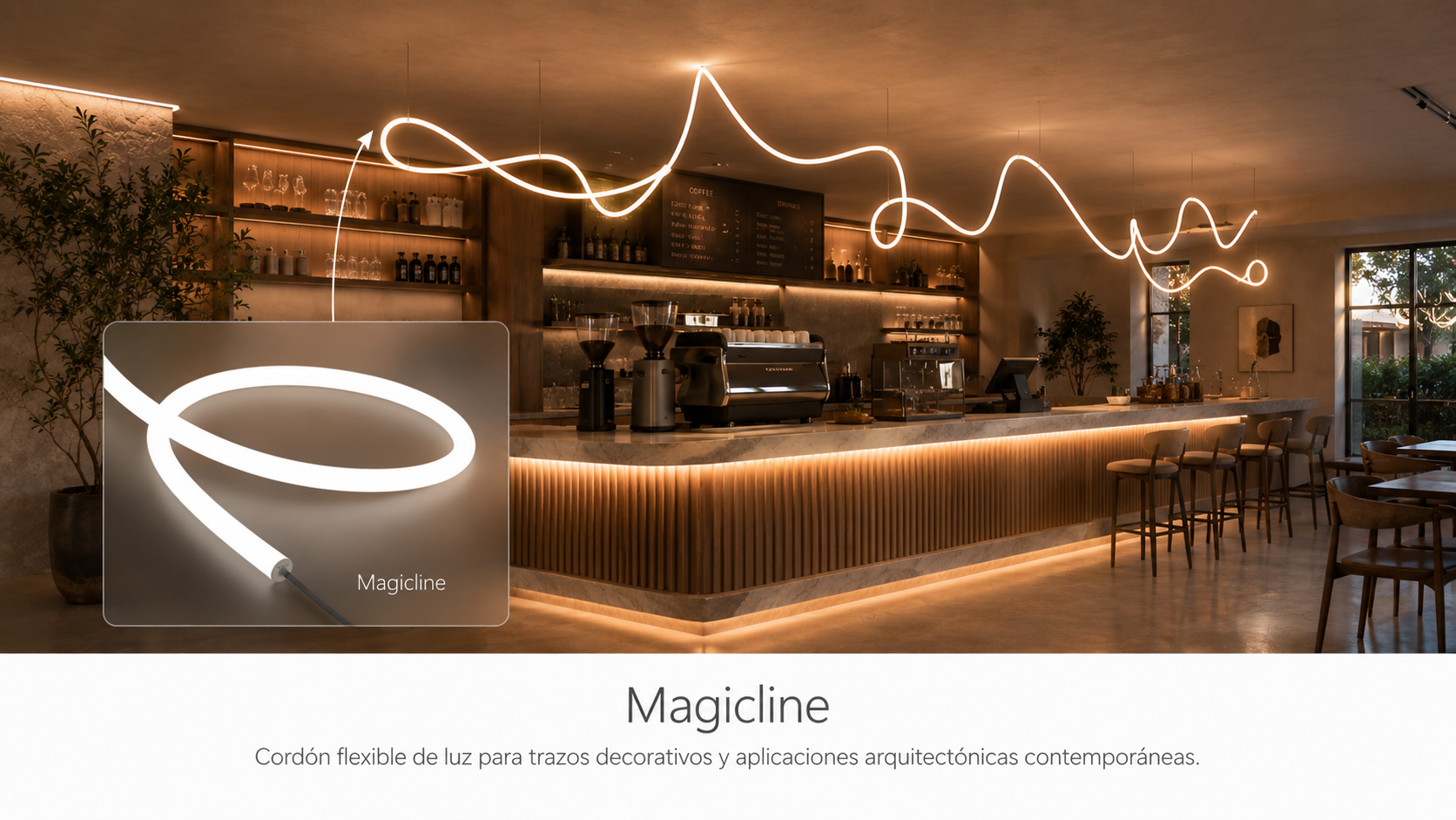 Magicline cordon flexible de luz para trazos decorativos